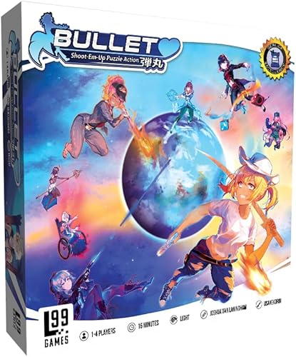 Bullet Heart - Juego de mesa de batalla de rompecabezas para 1-4 jugadores, 8 heroínas, poderes únicos, 4 modos de juego