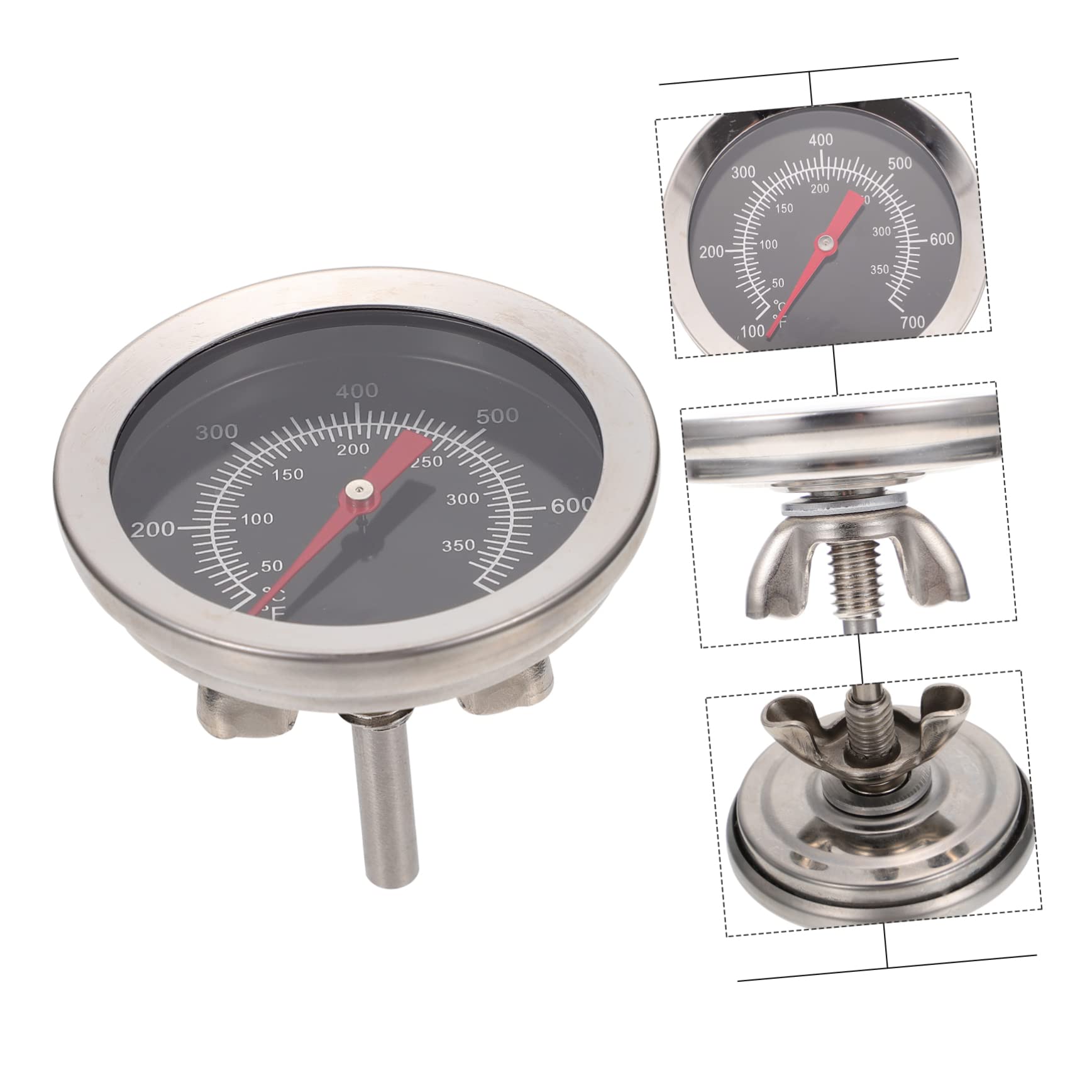 MAGICLULU 3 Piezas Termómetro De Parrilla Monitor De Temperatura Del Horno Termómetro Bimetálico Termómetro De Cocina Termómetro Para Hornear En El Hogar Barbacoa Termómetro De Barbacoa