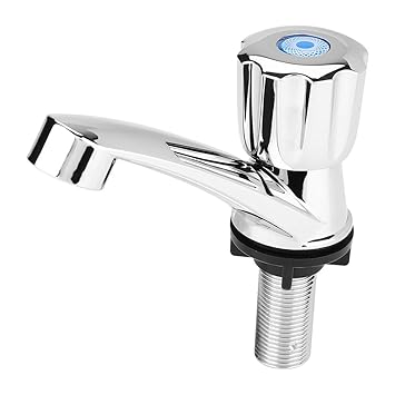 Single Cold Faucet ABS Plastic Faucet Water Tap Single Handle Basin Tap for hroom Rest Room Kitchen Sink (Shutter Handle)
