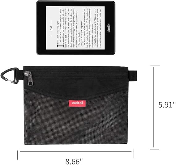 pack all Packing Organizers Bundle | 1 Dual Pocket Shoe Bag (Black) & 1 Zipper Bag (S Black)