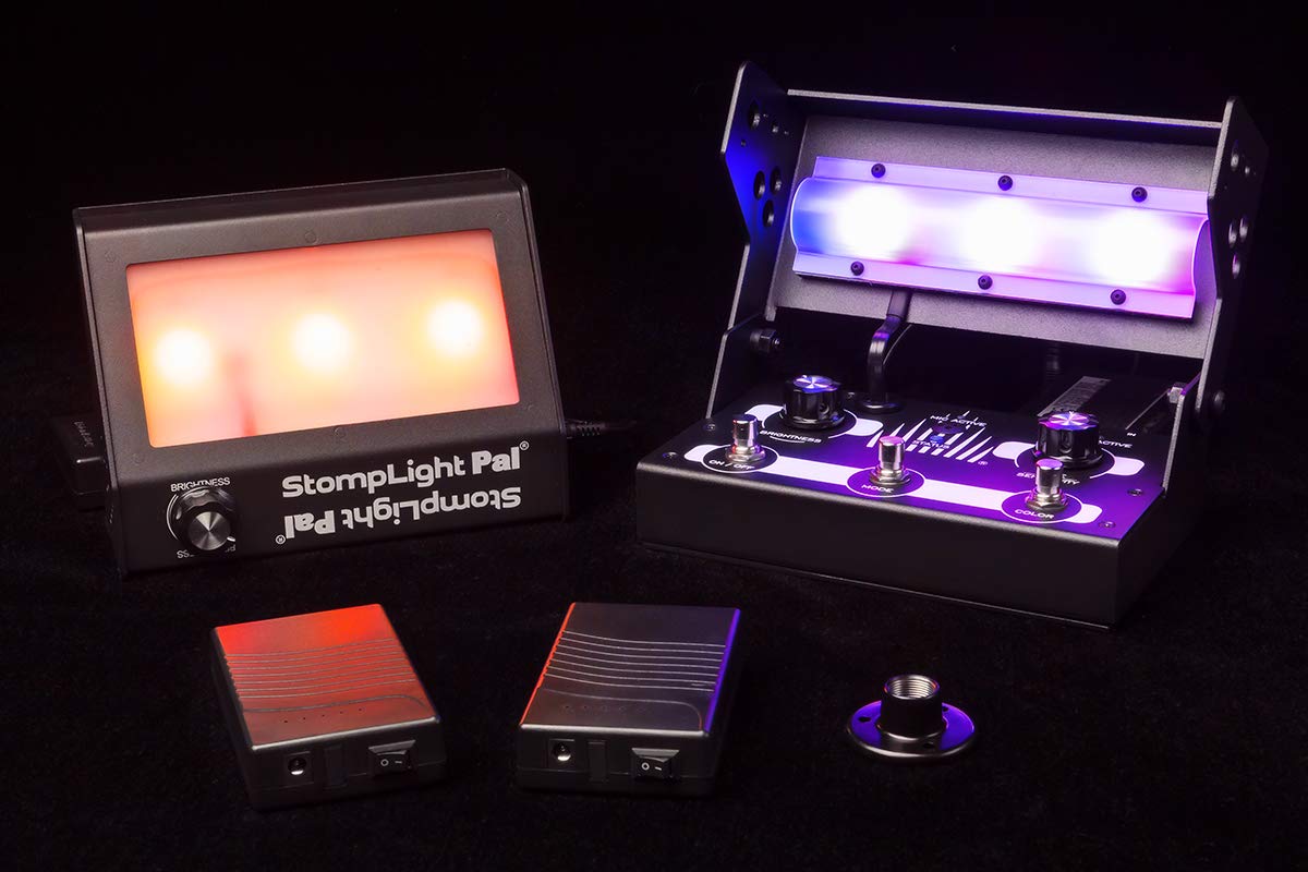 StompLight Duo Bundle, LED Par Lights, Uplighting for Musician, DJ, Worship House, Party, Concert, Stage Light Effect Pedal, Battery Powered, Portable, Sound Activated, DMX Controller and Slave