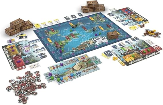 Devir - 3 Ring Circus Board Game, Eurogame Strategy Game of Circus Management, Route Building & Artist Hiring for Teens and Adults, Ages 12+, 14 Players, 80 Playtime, Multi-Language
