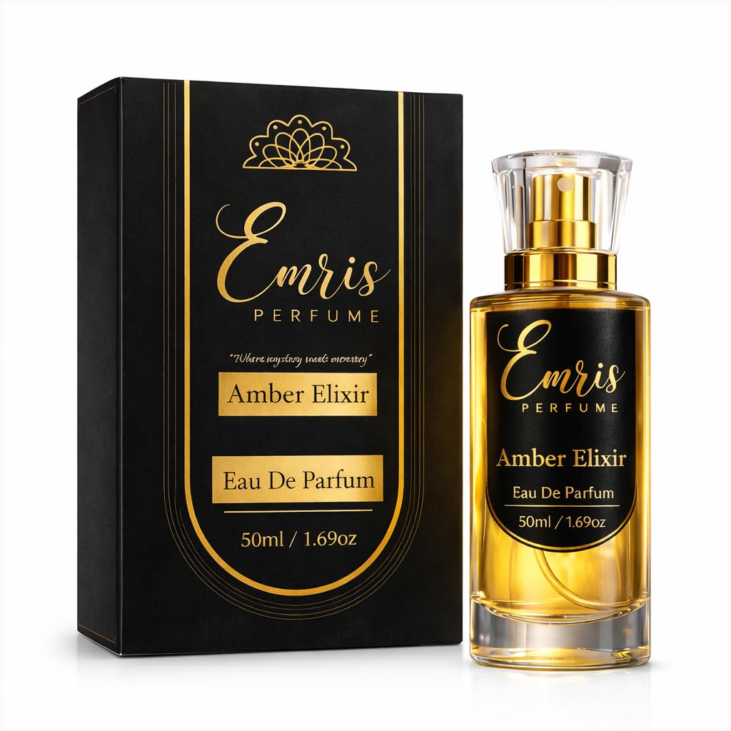 Emris Amber Elixir Eau De Parfum for Men 50ml - Long Lasting Perfume for Men & Women - Premium Luxury Fragrance Scent - Premium Parfum Gift for Men - Luxury Oriental Scent Suitable for Every Occasion-image-24