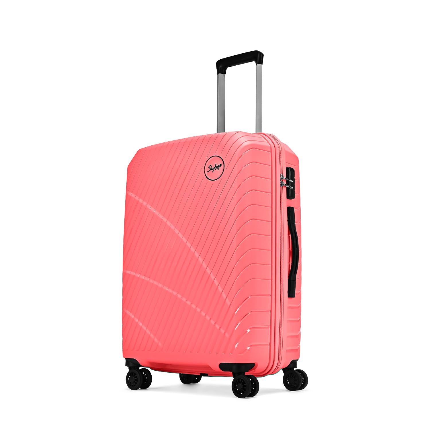 Streax Medium Size (Check-in) Hard Case Trolley Bag, Coral