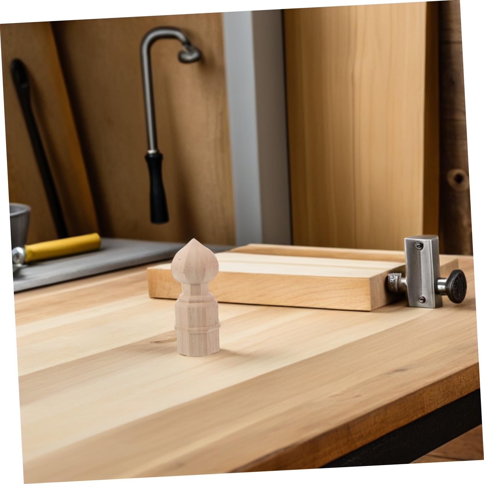 Alipis Elegante Europäische Holzspitze für Treppenpfosten und Bettpfosten Stabile Verformungsbeständige Dekoration im Französischen Hochzeitsstil Beige