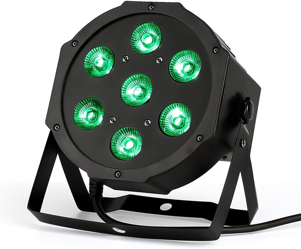 LED Par Light Stage Lights 7x12W Uplights with Strict Testing 4in1 RGBW LED Par Lights Sound Activated DMX512 Control Bright DJ Par Light for Stage Party Club Disco Wedding Events