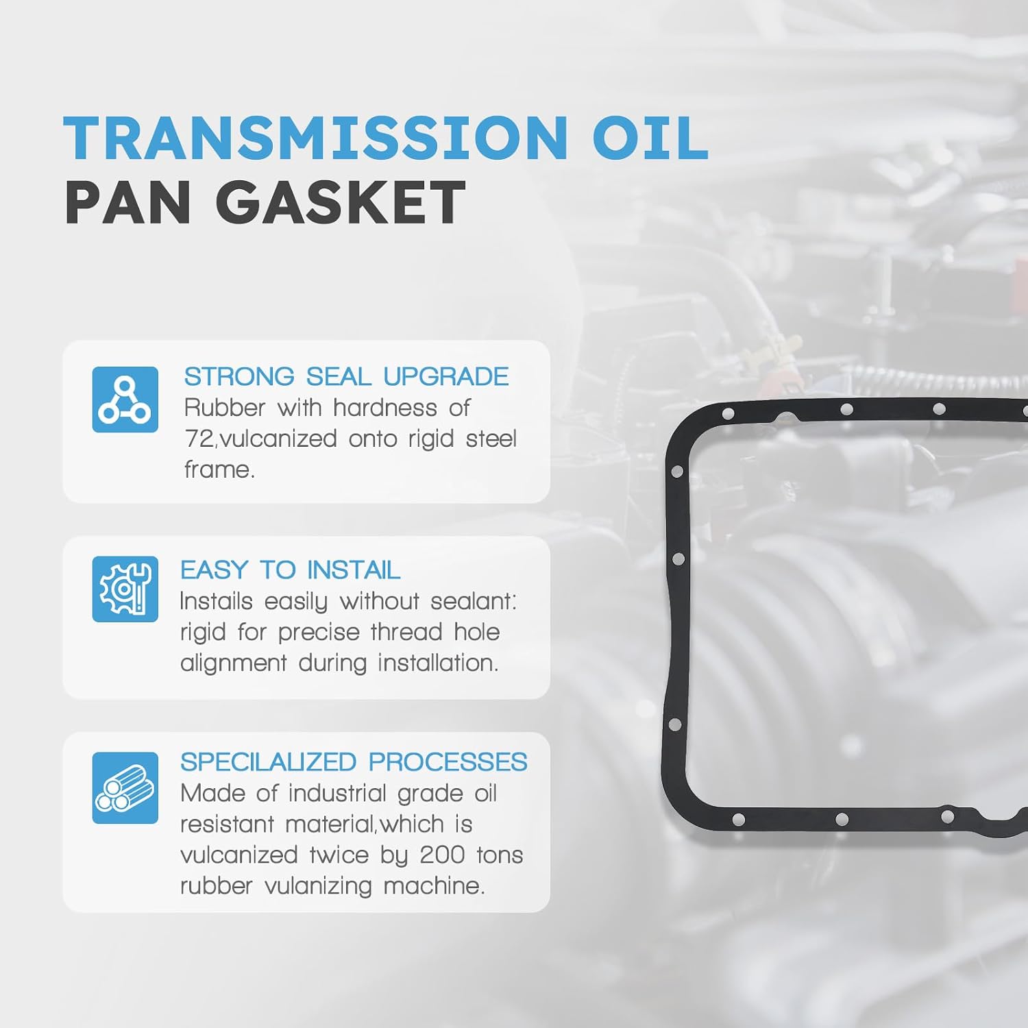 Transmission Oil Pan Gasket Compatible with Chevrolet Tahoe Trailblazer Silverado 1500 2500 Express 1500 2500 Replacement for GMC Envoy Savana Sierra 1500 2500 Yukon Envoy Replace # TOS18663