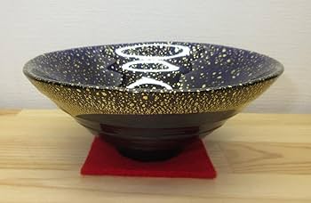 Amazon.co.jp: 込逢絢亭茶道具 平茶碗 義山 金箔 満天星 渡部