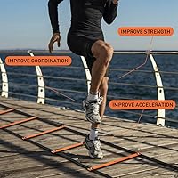 Vista 5 de Agility Training Equipment Set for Proffesional Training, Adults, Youth & Kids. Soccer & Footbal Training Set with Fixed-Rung Ladder - Enhance