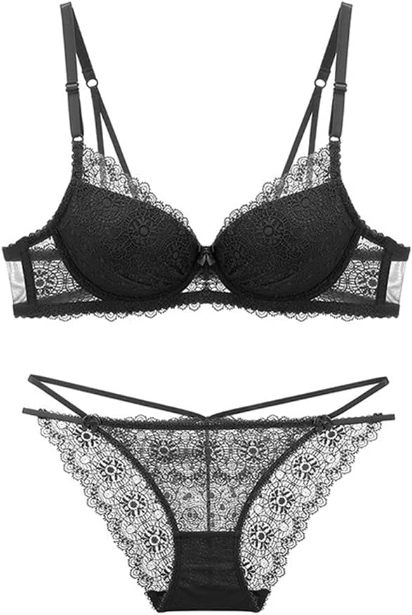 Female Deep V Bra Sexy Lace Push Up Sets Suit for Women
