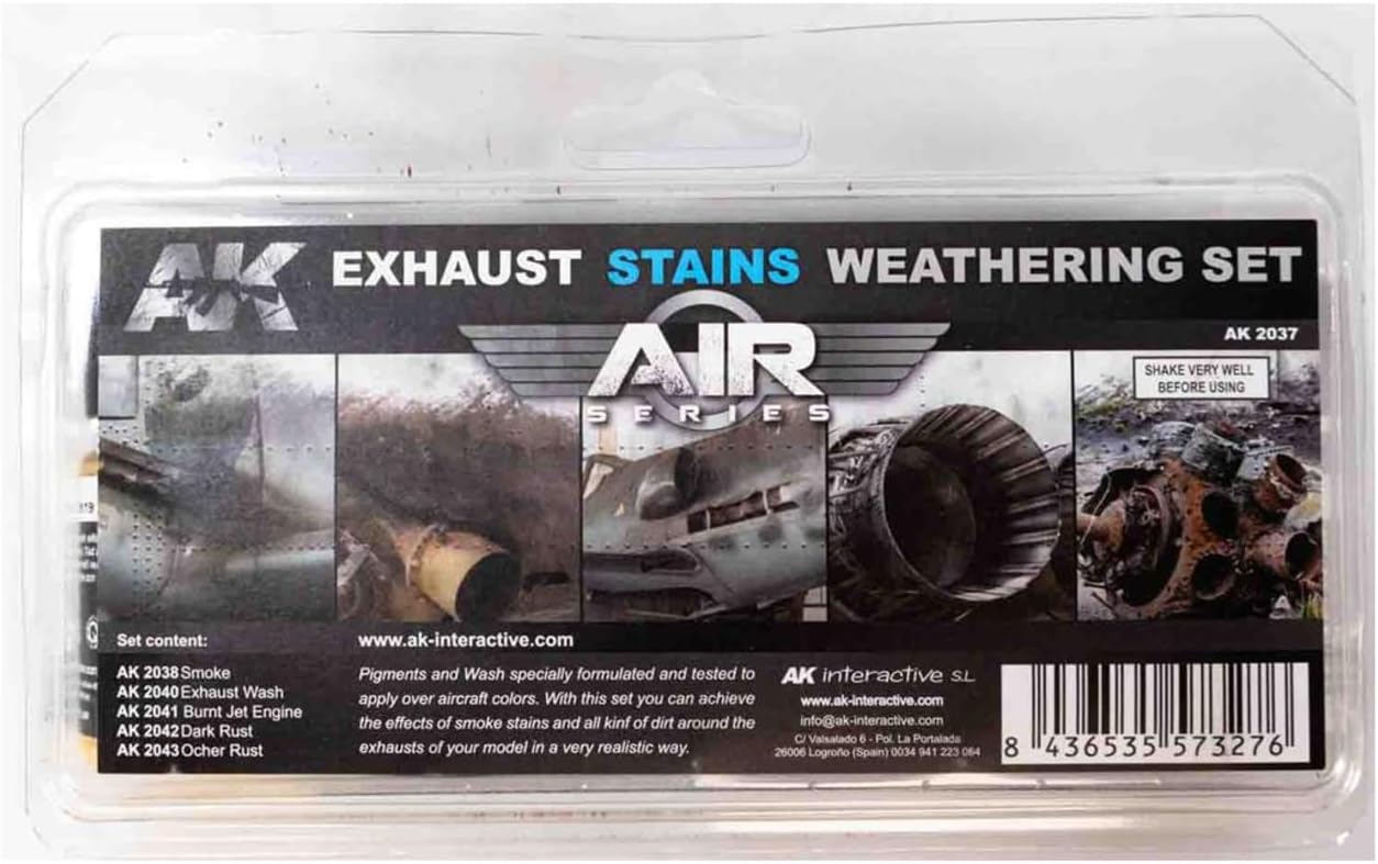 AK Interactive: (Weathering EXAUSTS & Stains Weathering Set