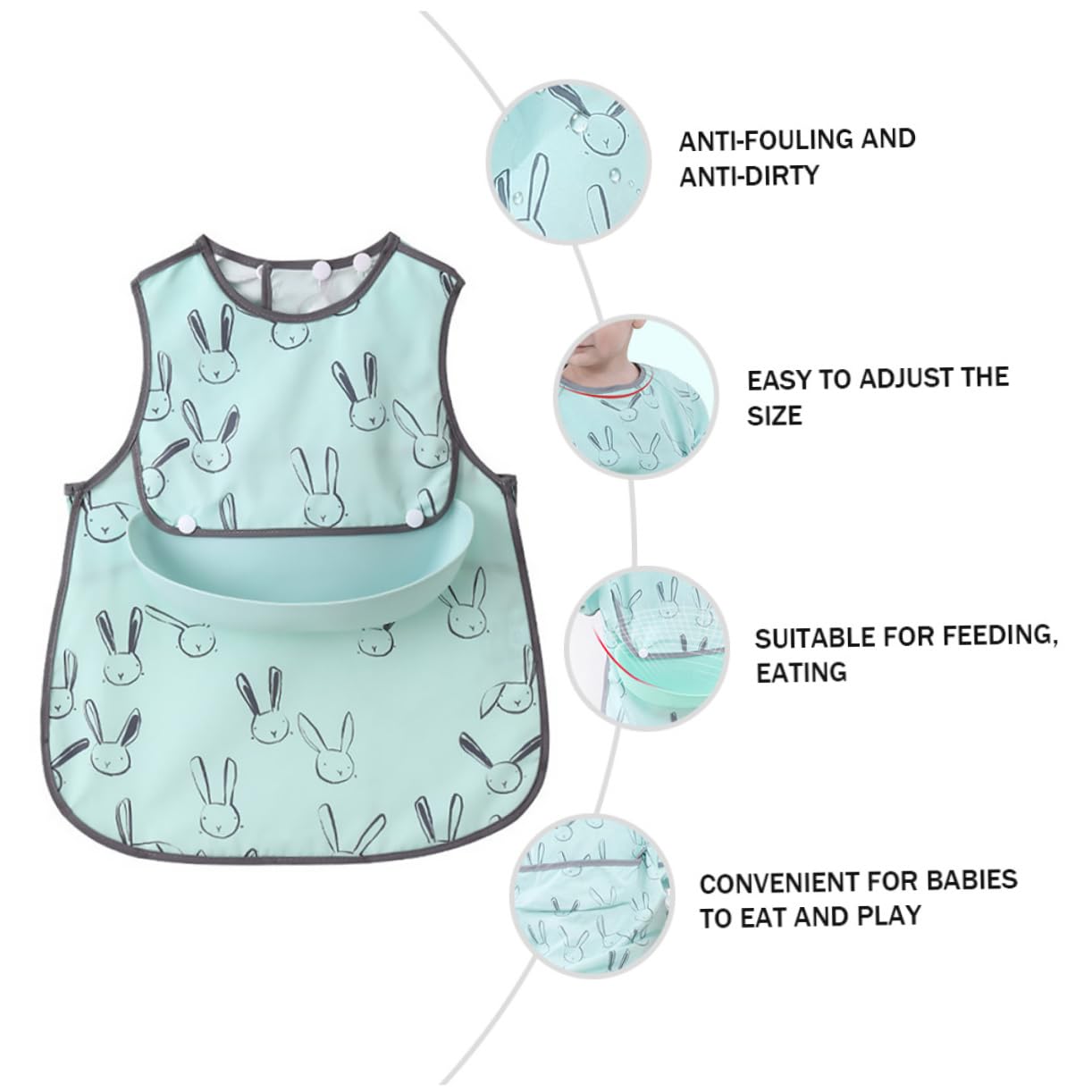 3 Sätze Lätzchen baby bibs babylätzen overol para niño Overalls für Kinder Baby isst Kittel Kinderschürze dünner Schnitt Arbeitskleidung Babybedarf Kleinkind Polyesterfaser