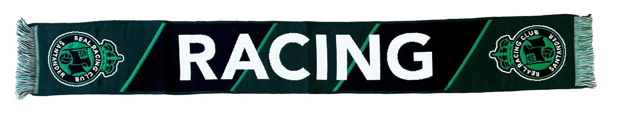 Real Racing Club | Green Diagonal Loom Scarf