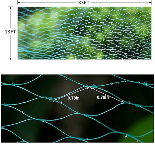Miniatura 4 de Gsinodrs Red para pájaros para jardín, 13 x 33 pies, barrera de plagas para proteger árboles frutales y verduras contra pájaros, ciervos, ardillas,