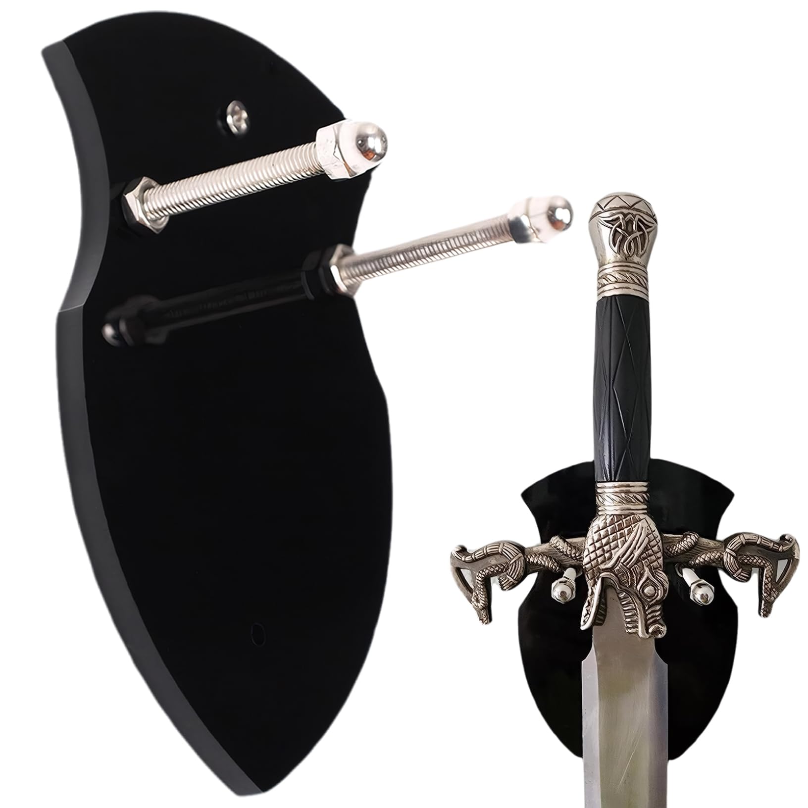 Xweptuy Sword Wall Mount Detachable Sword Hanger Single Vertical Display Stand Acrylic Wall Mount Holder Rack for Axe Anime