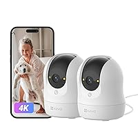 EZVIZ 4K Telecamera Wifi Interno a 360°, 8MP Telecamera Sorveglianza Interno Pan/Tilt/Zoom