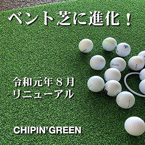 パターマット工房 屋外 アプローチ＆パット専用人工芝 チップイングリーン［CHIPIN'GREEN］90cm×5m ラフ芝マット付き chipingreen90500 4枚目