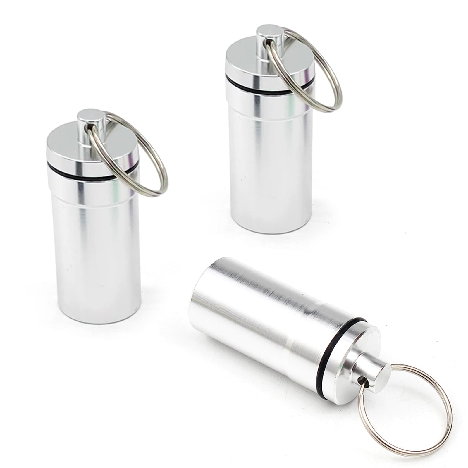 FYHJNC Pack Smell Proof Container, Airtight Metal Storage Tubes with Silicone Seal, UV Resistant & Waterproof Canister for Spices, Tea, Coffee, and Valuables