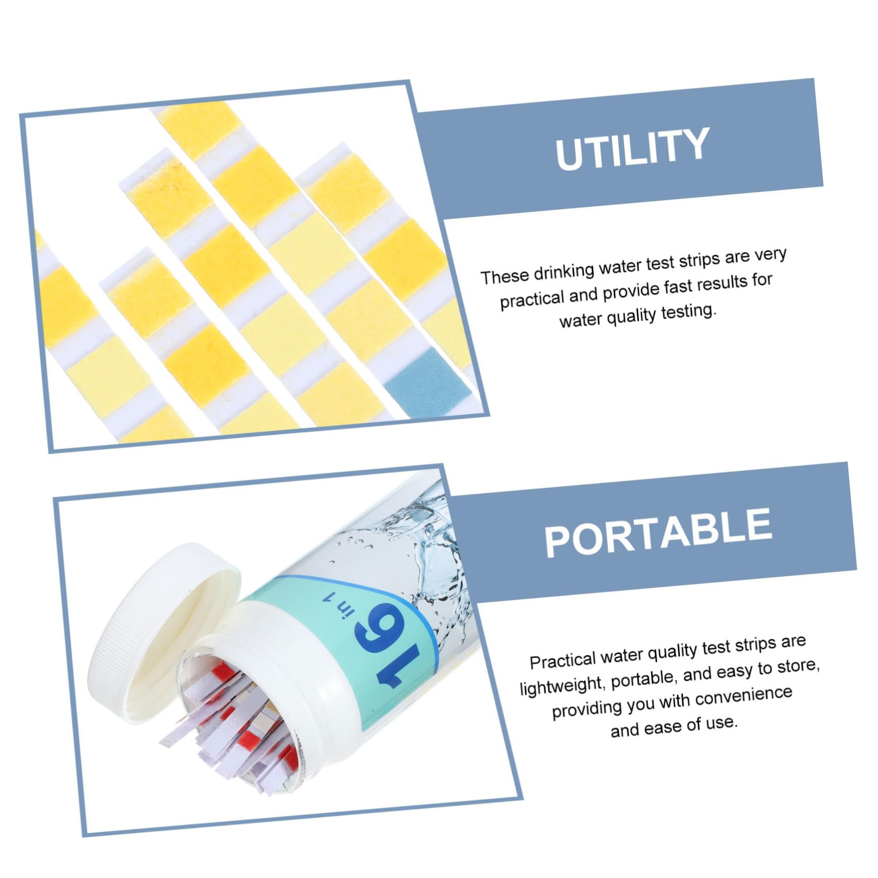 5 Set Strisce Reattive Per L'acqua Test Striscia Potabile Carta Indicatrice Della Qualità Dell'acqua Carta Indicatore Della Qualità Dell'acqua Kit Di Analisi Dell'acqua 100 Pezzi*5