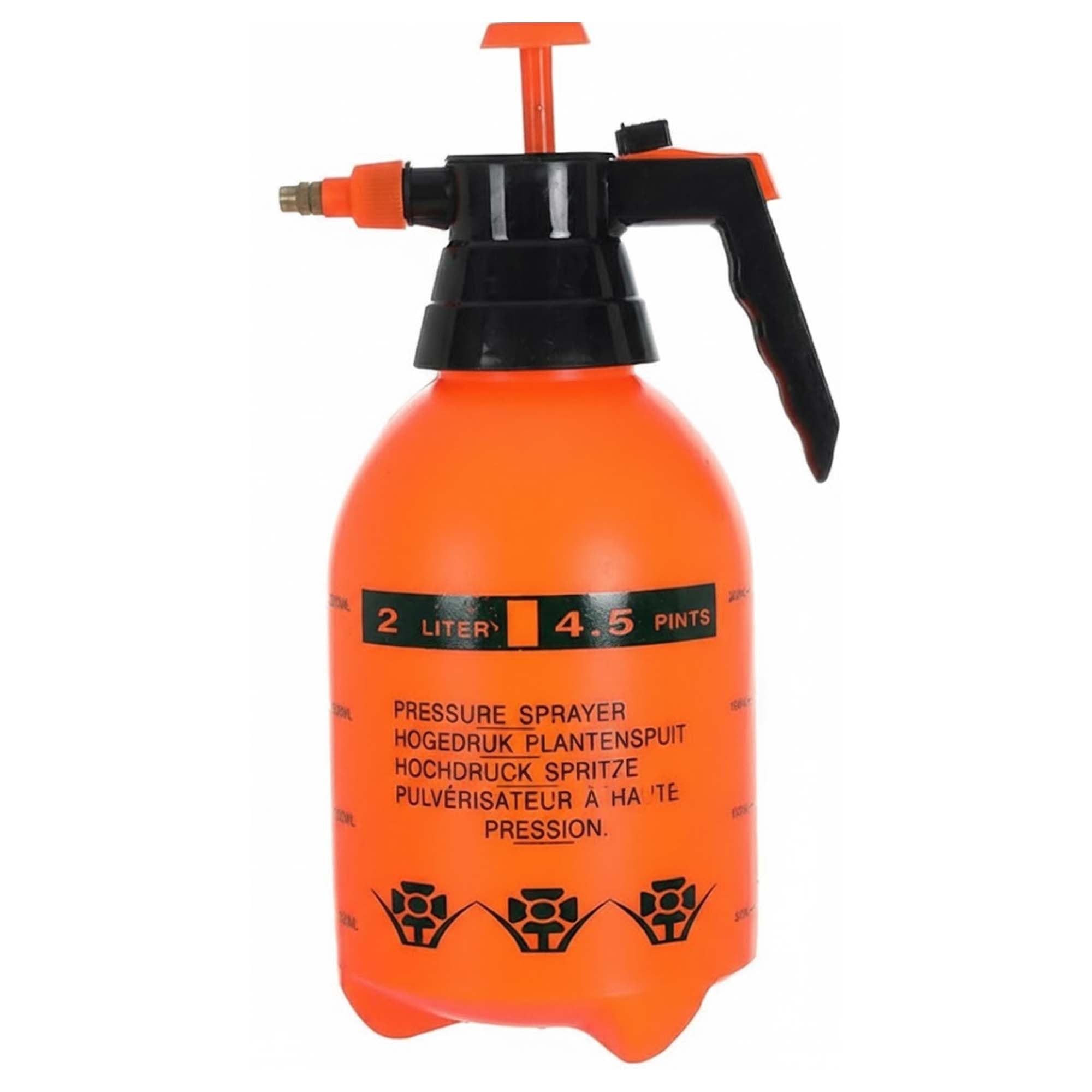 PEBBLE HUG Hand Pressure Sprayer, Easy Top Pump, Ergonomic Grip Handle, Home Cleaning, Indoor and Outdoor Gardening, Plant Watering, Lawn Care, Flower Misting, Portable Design, (2L)