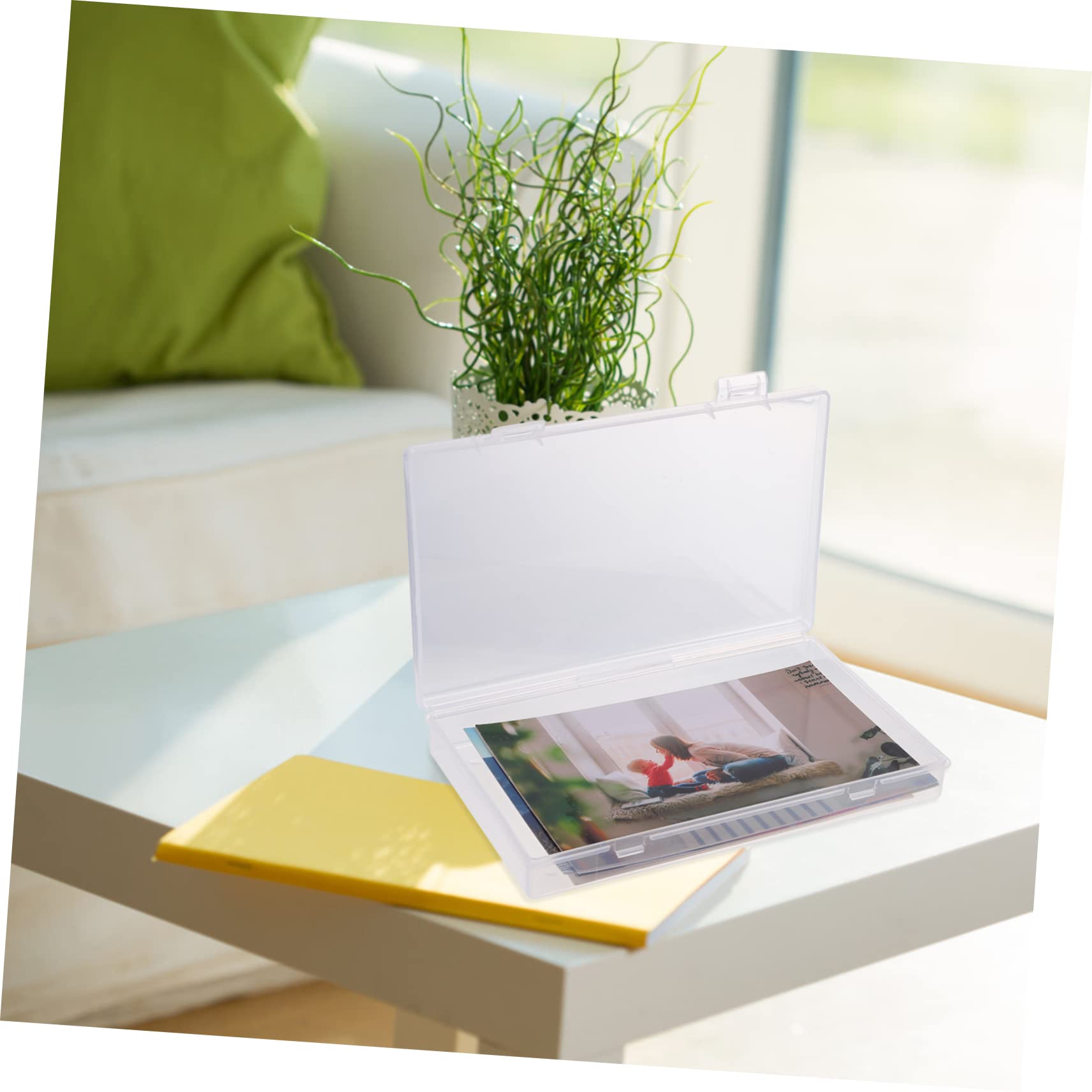 HOMOCONO 1 Set Portable Photo Box Photo Storage Case Clear Photo Cases Photo Case Keeper Craft Keeper Photo Container Album Frames Photo Organizer Case Photo File Picture Plastic