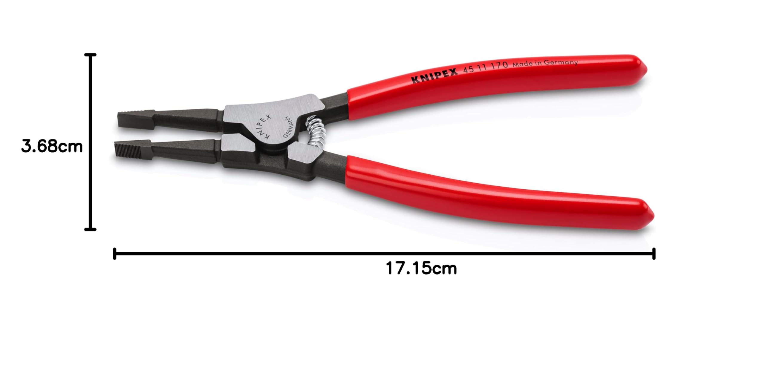 KNIPEX Tools 45 11 170 - Alicates de anillo de retención para anillos de retención en ejes, 6-3/4 pulgadas