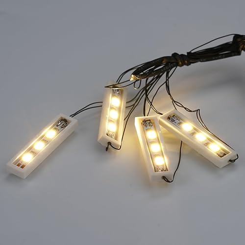 Miniatura 8 de BrickBling 1 paquete de luces LED blancas cálidas 6 en 1, luz LED alimentada por USB, compatible con ladrillos Lego