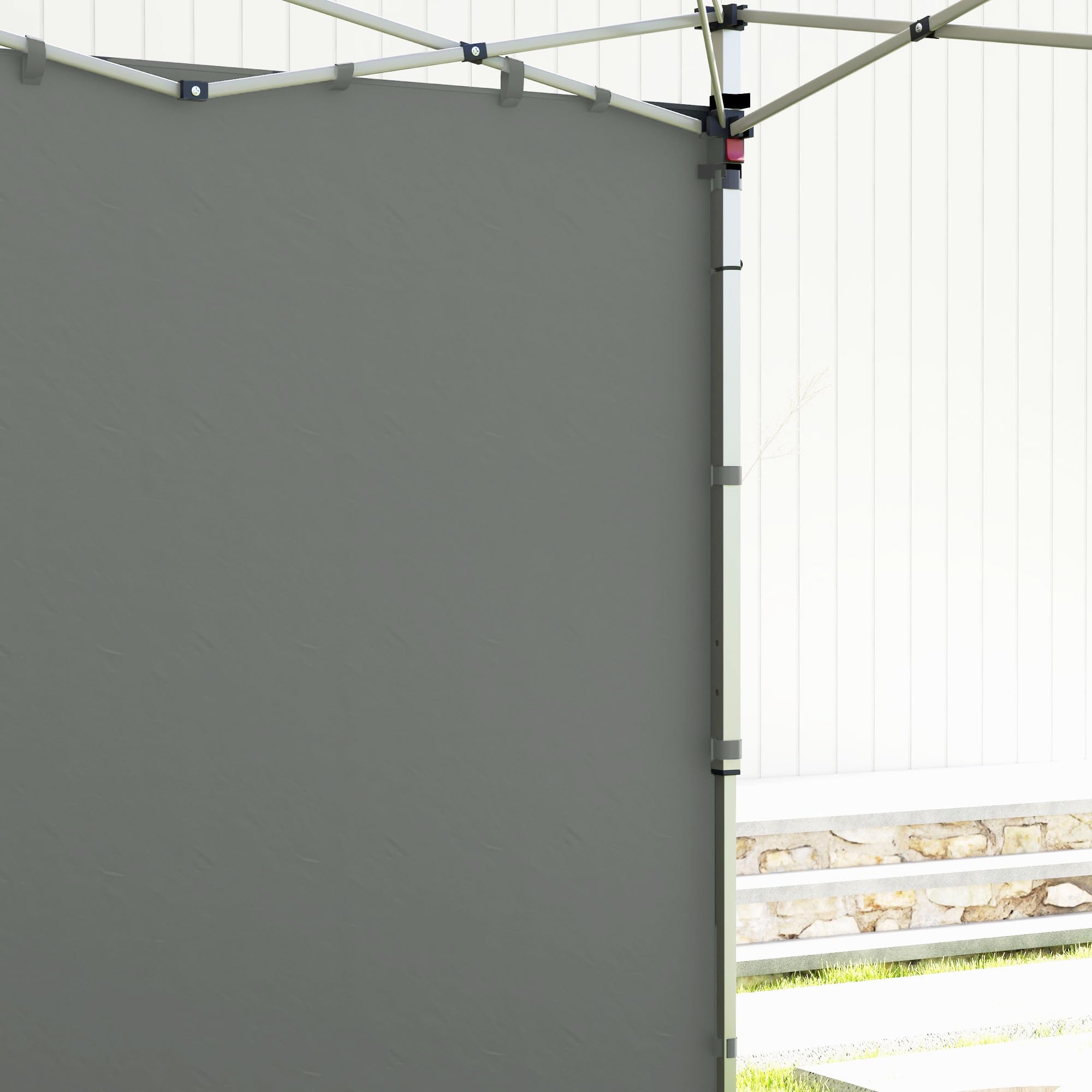 Outsunny Parois Latérales de Rechange Barnum 3 x 3 ou 3 x 6 m Gris Foncé