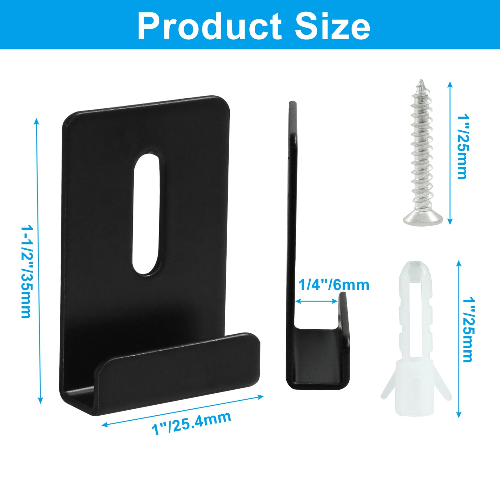 8pcs Mirror Holder Clips Kit - Stainless Steel Mirror Hanging Hardware Heavy Duty