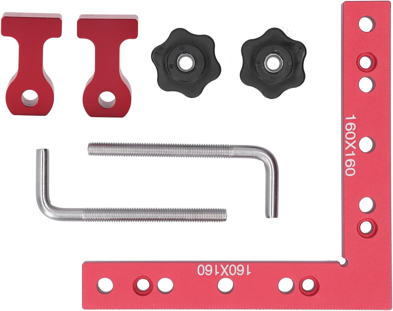 Corner Clamps for Woodworking, 160 x 160mm Clamping Square, Right Angle Positioning Ruler, 90° Fixing Clip, Woodworking Splicing Squares Tool for Picture Frame, Box
