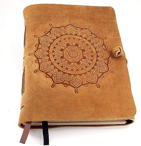 Journal en cuir Mandala pour femmes et hommes : le cadeau vintage idéal
