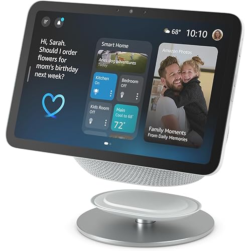 Amazon Echo Show 8 (2025 release) with Amazon Adjustable Stand | Glacier White