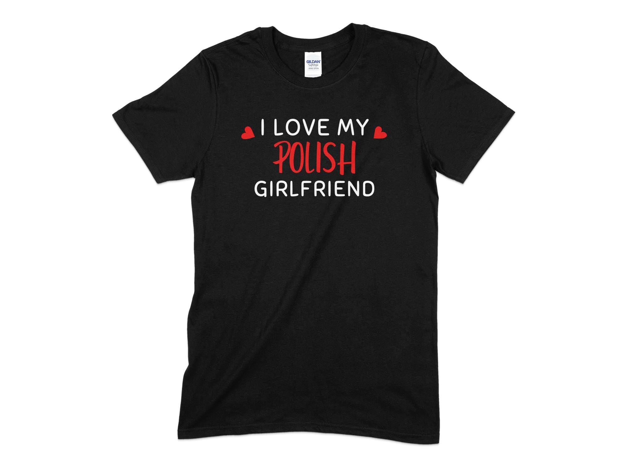 GenericMen's Valentine T-Shirt with Red Polish Heart Design, Casual Love Themed Tee, Romantic Gift for Him