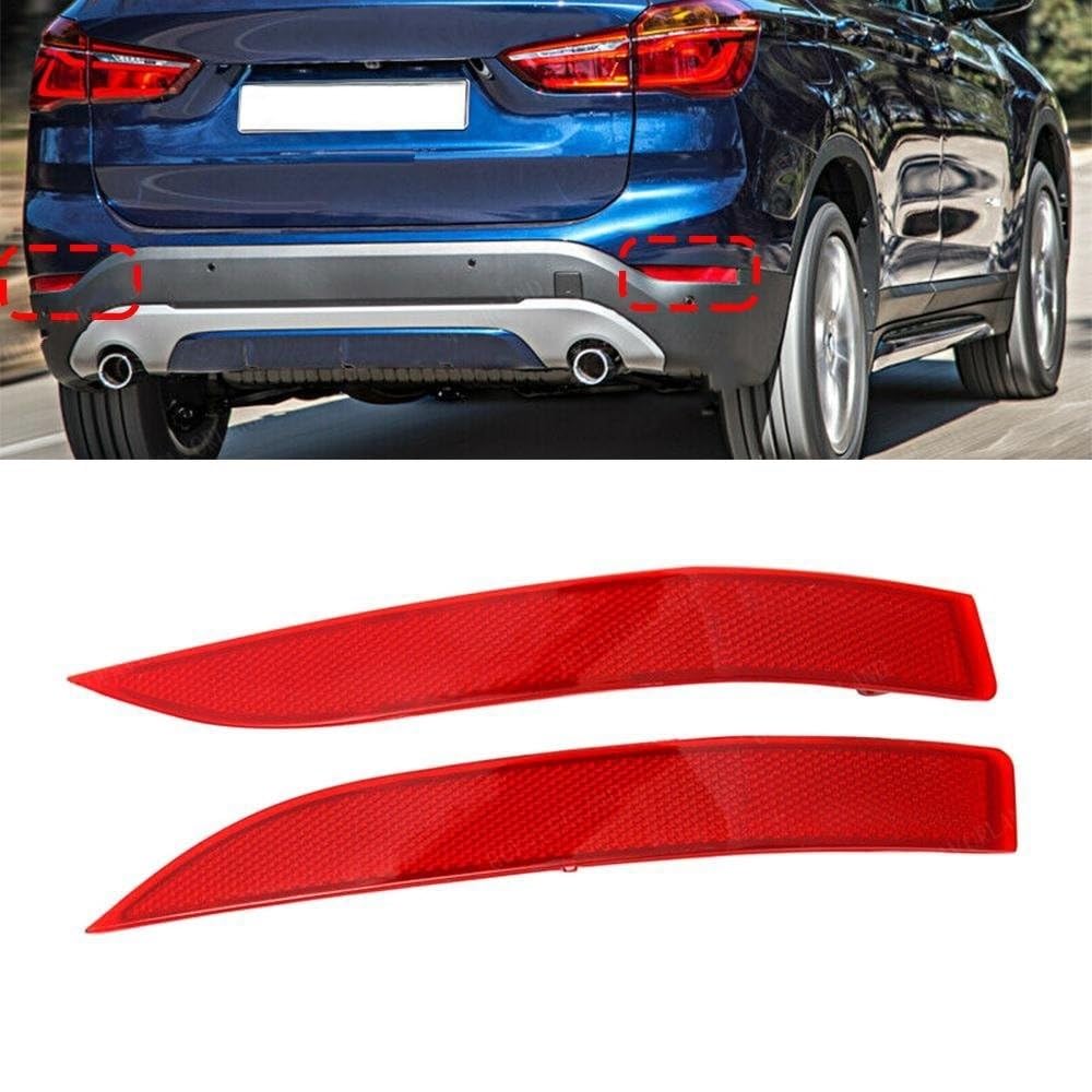 Piloto Trasero Coche 1 par de tapas de parachoques trasero izquierdo y derecho rojo para reflector de luz para BMW X1 F48 F49 2014 2015 2016 2017