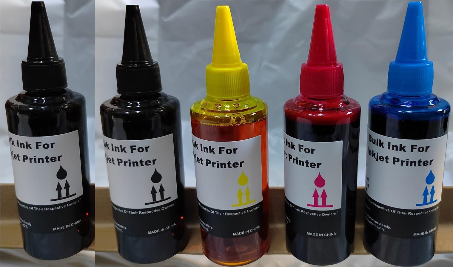 KIT Ricarica cartucce 5 Flaconi 100ml universale inchiostro coroli per Brother, Canon, Epson, HP, LEXMARK, XEROX, DELL.
