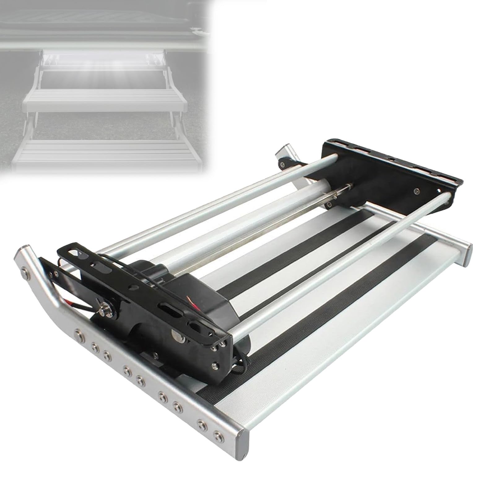 Feiphla Automatic(Led) Folding Step High Strength,Folding Manual/Electric Automatic Motorhome Steps, Aluminum Led Light Rv Camper Accessories, For Motorhome Travel Trailer 1Step