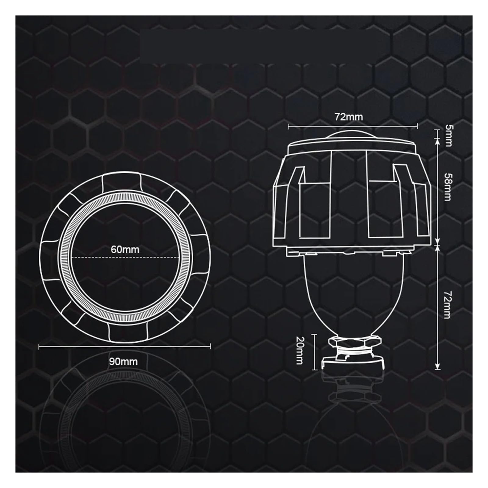 Faro ojos de ángel Lentes LED Tipo Ojos Ángel 2,5 Pulgadas Proyector Bi-xenón Para Faro H7 H4 9005 9006 Bombilla Luz Coche Lámpara HID H1 Faros Angel Eyes para coche(2pcs RHD)