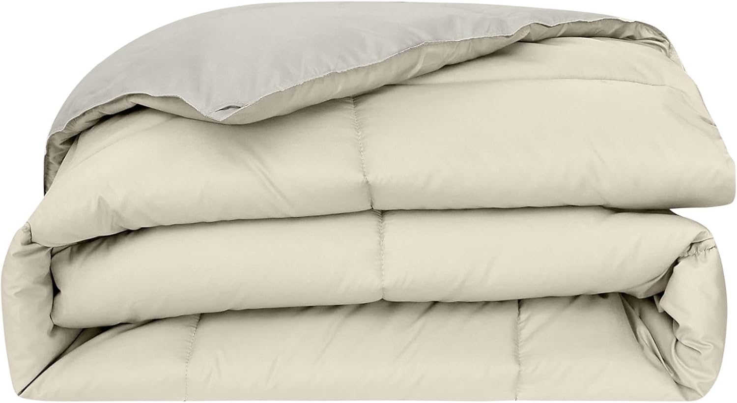Modern Threads Down Alternative Reversible Comforter Ivory/Taupe California King