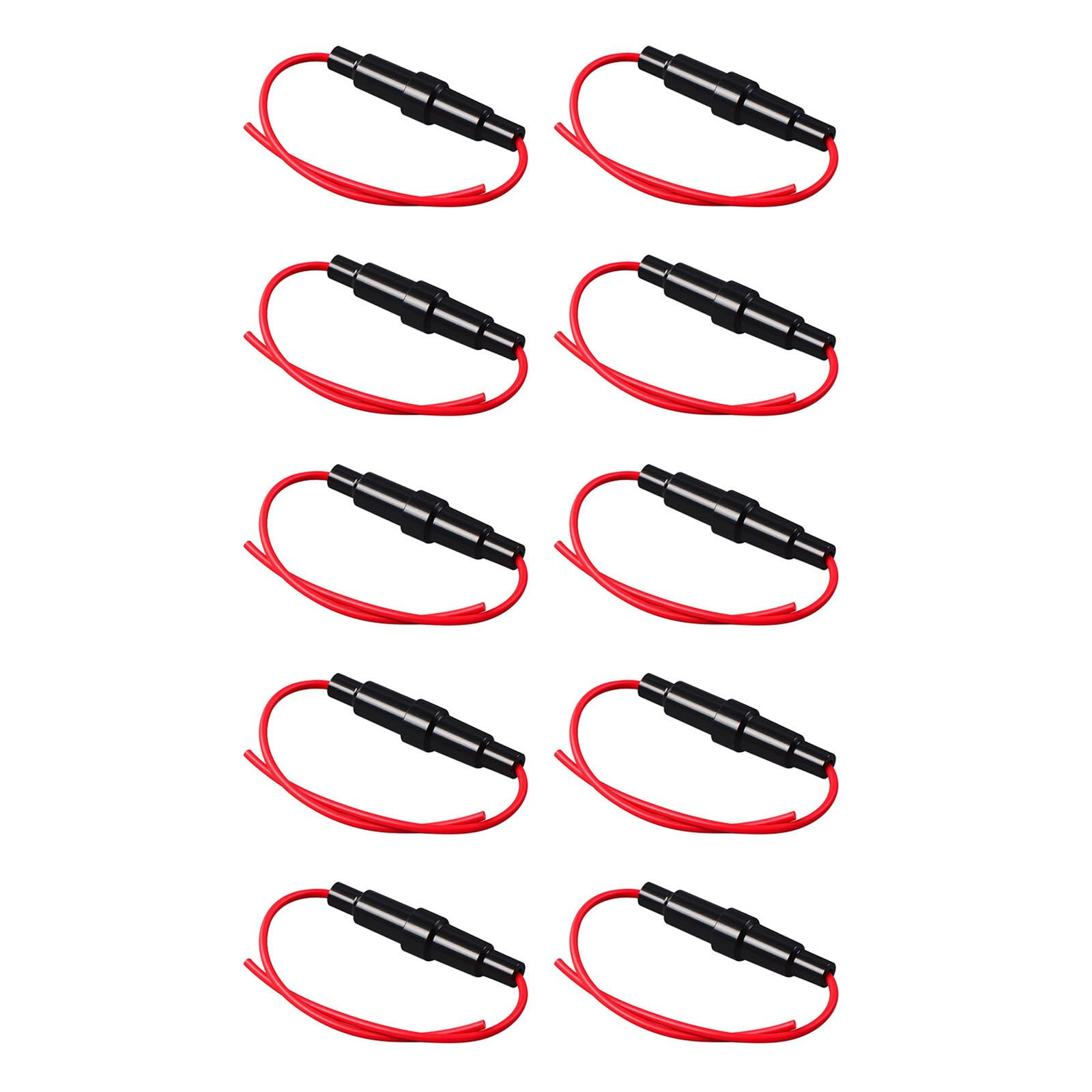 10pcs Glass Fuses Socket Set Overloading Defense Merge Holders Glass Tube Upgrades for Home Appliances Fuses Holders for Appliances