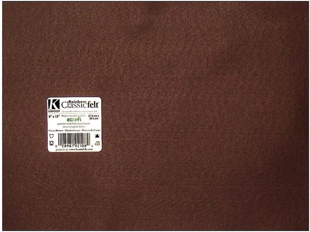 Bulk Buy: Kunin Foss Rainbow Classic Felt 9X12 Cocoa Brown 912-851 (24-Pack)