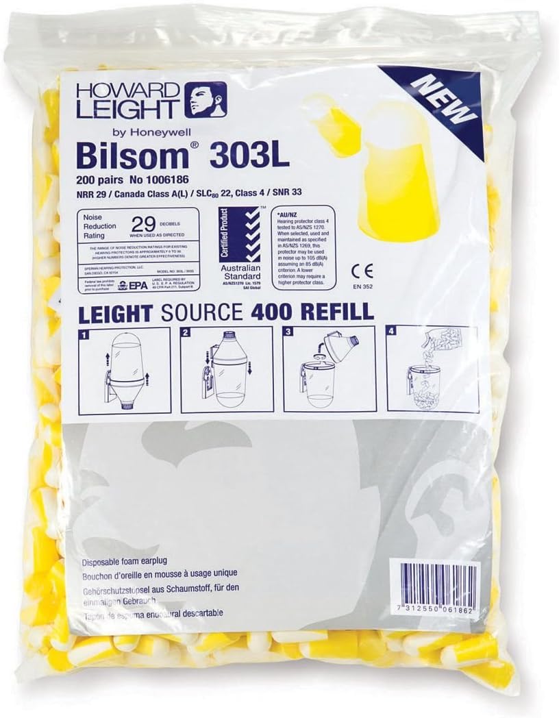 Bilsom 303L Ohrstöpsel, Nachfüllpackung, 400 Stück