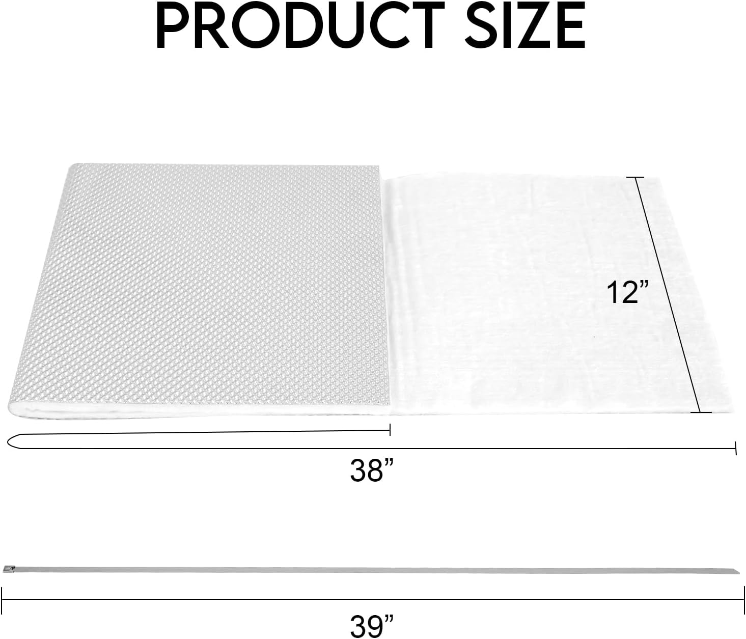 12 x 38 in Exhaust Wrap Heat Shield Insulation, Aluminum Bonded to Glass Fiber, Automotive Aluminum Material Muffler Wrap Armor