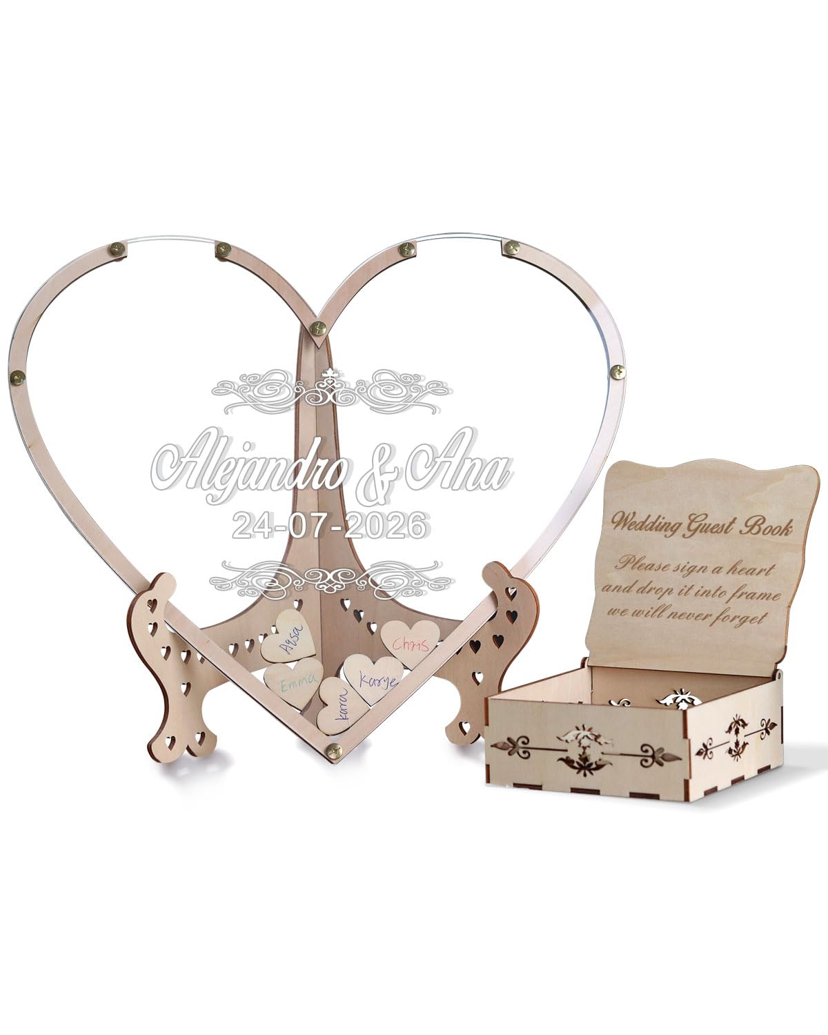 Amazon.com: HZGUEOSTB Wedding Guest Book Alternative with Box and