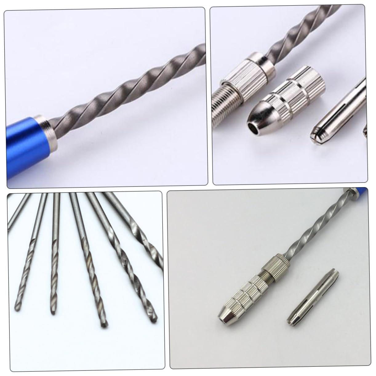 11pcs Carving Vise Drill Tool Hand Drill Diy Driller Drill Bits Semi-automatic Drill Carving Drill Punching Tool