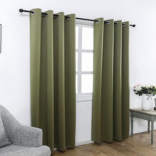 Vista 35 de Mangata Casa - Cortinas opacas para dormitorio, 2 paneles, cortinas térmicas para ventana, para sala de estar, cortinas que oscurecen. Azul marino