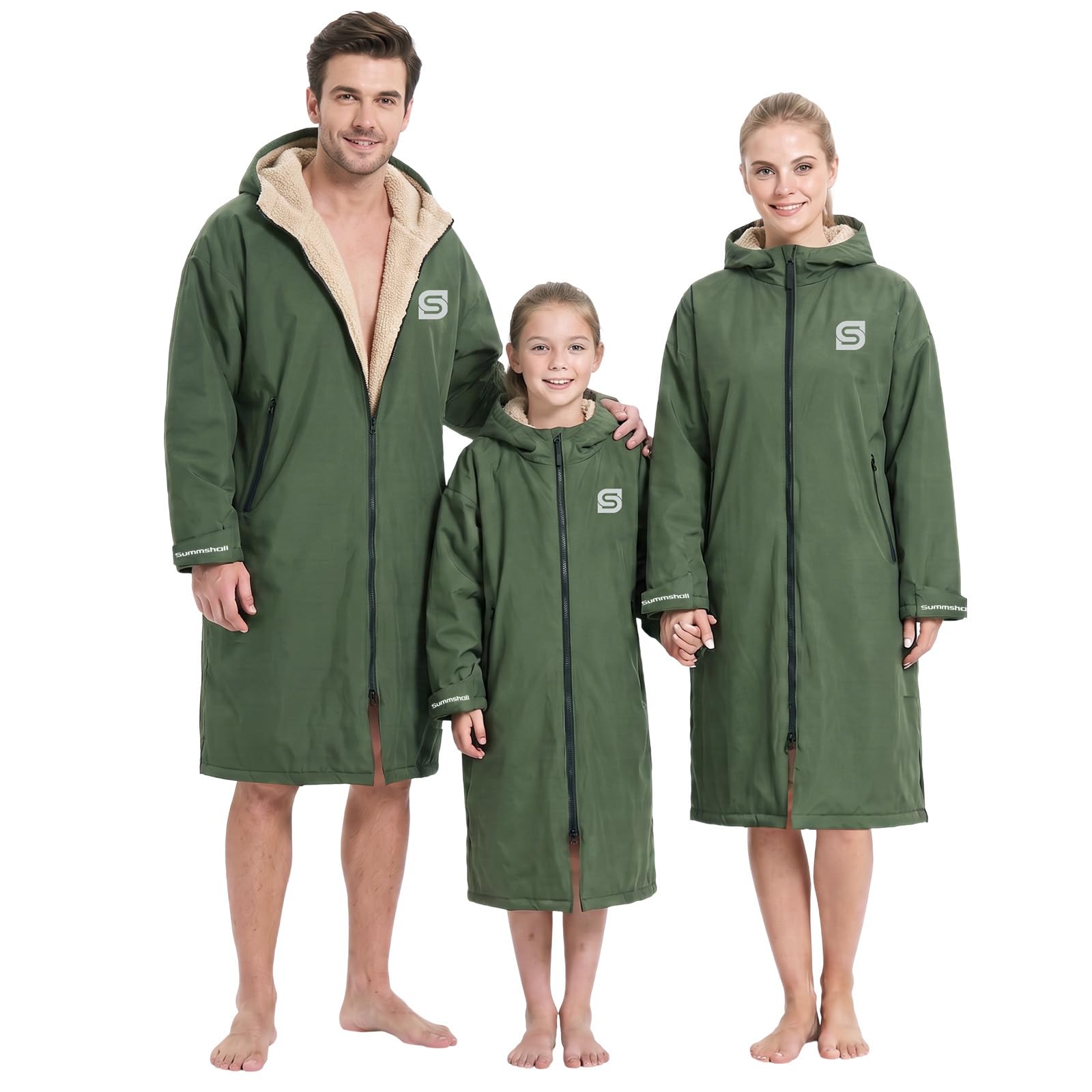 Parka de natación impermeable para niños, jóvenes y adultos