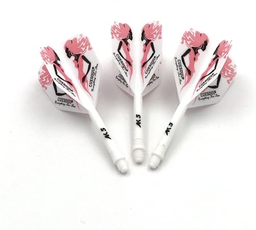 CUESOUL ROST - Eje de dardos integrado y estándar de vuelo de dardosdelgadodiamanteala grandelágrimadiamante