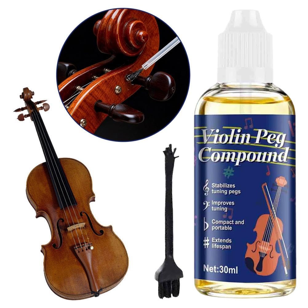 Pâte professionnelle pour chevilles de violon, 30 ml, empêche les glissements et les couinements, stabilise les chevilles d'accordage pour violon, alto, violoncelle et basse, accessoire d'entretien