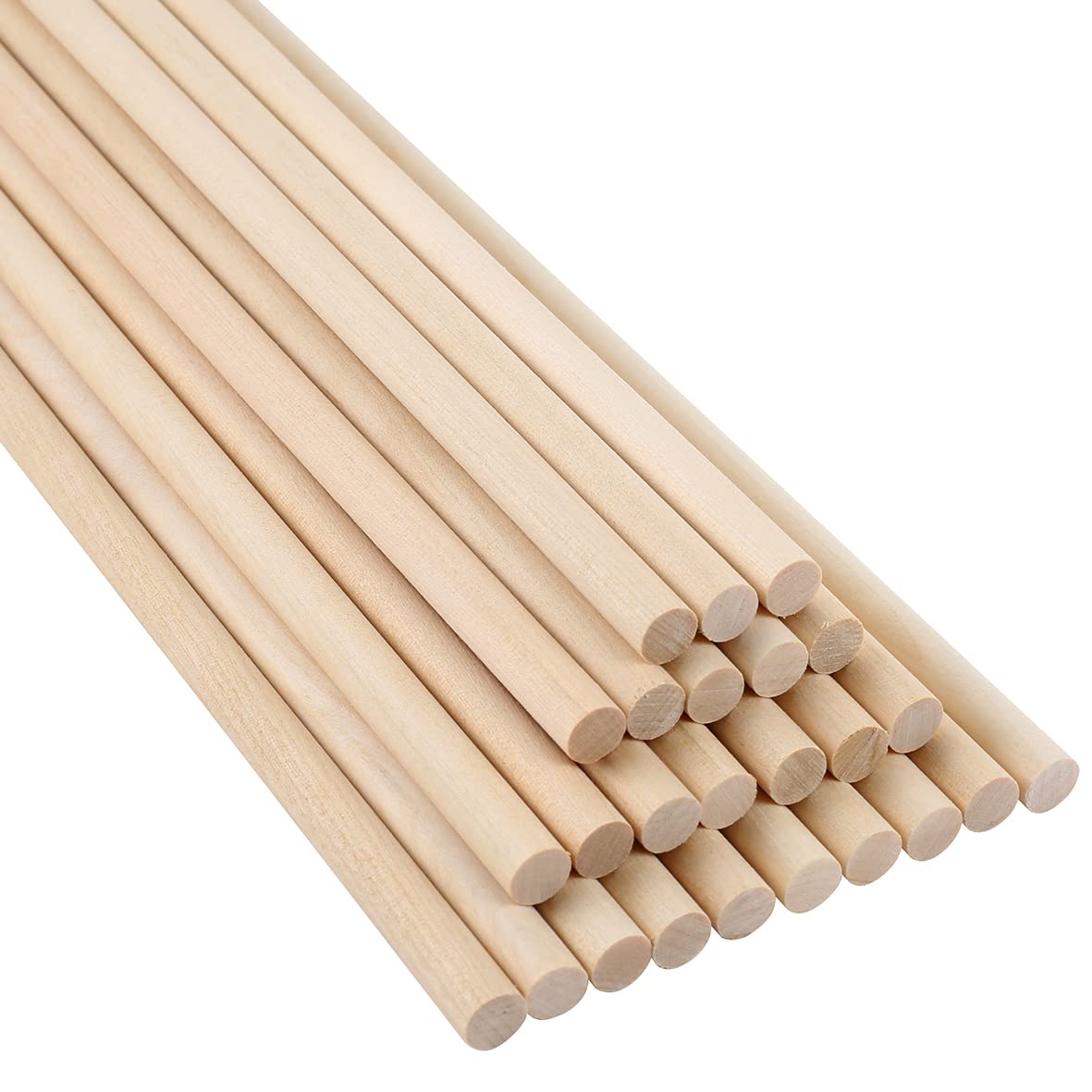 Tiges en bois pour macramé 9,5 mm x 30,5 cm bâton de tourillon lot 25