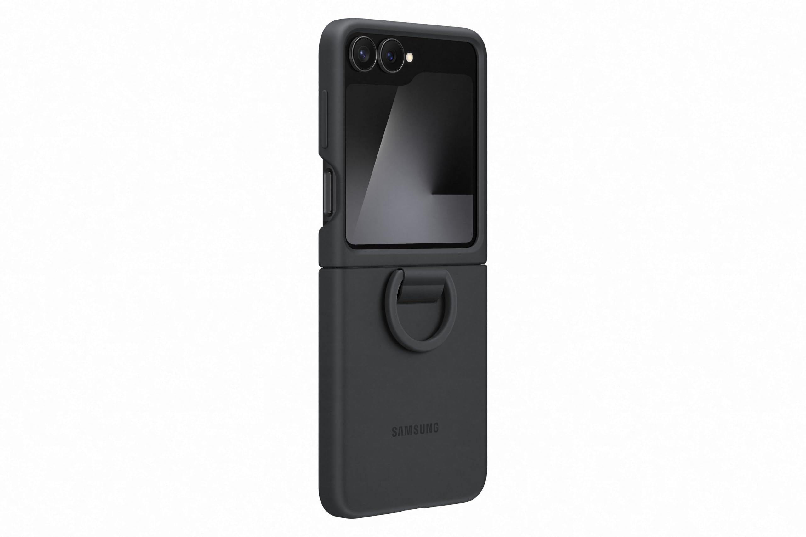 Samsung Silicone Case EF-PF741 für das Galaxy Z Flip7 FE | Z Flip6, Smartphone Cover, Handy-Hülle inklusive Ringhalter, Silikon, Schutz Case, stoßfest, dünn und griffig, Black